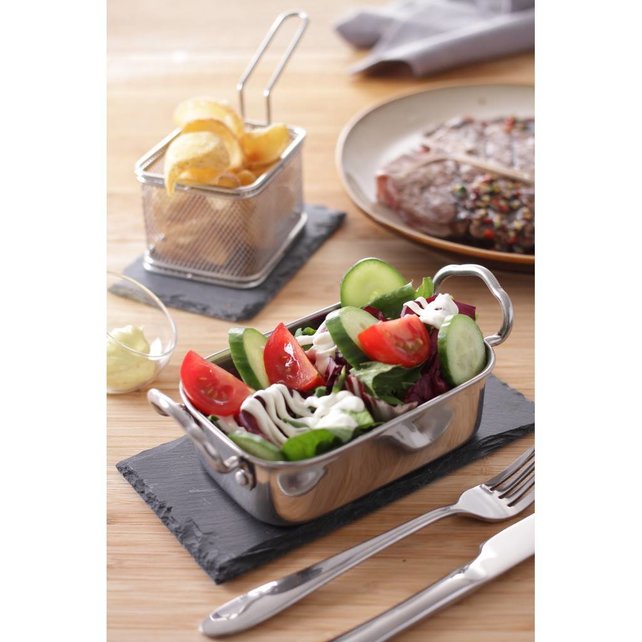 RVS Schaaltje rechthoekig 18,5cm Hendi 426487