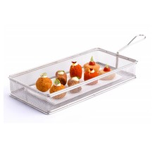 Frietmandje rechthoekig rvs Hendi 275x130x45mm 426456