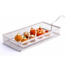 Frietmandje rechthoekig rvs Hendi 275x130x45mm 426456