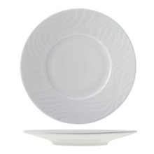 Bord wit 16cm reliëf Waves Spal Porselanas 9222016