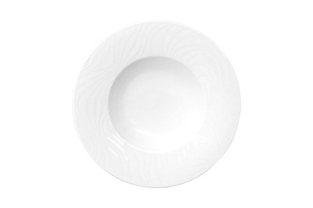 Bord wit 28cm reliÃ«f Waves Spal Porselanas 9222173