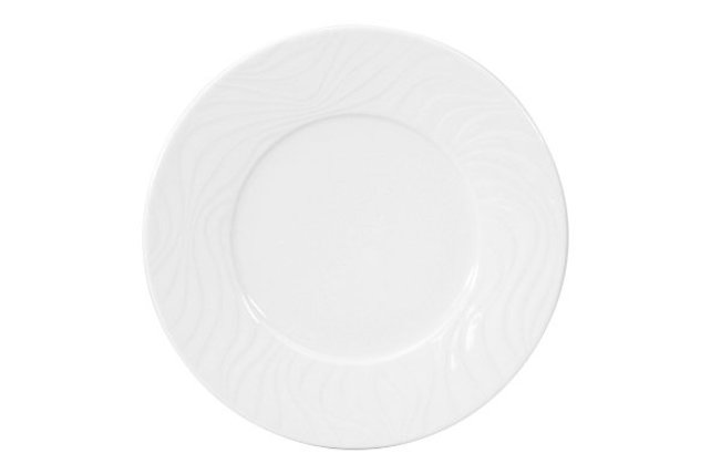 Bord wit 28cm reliëf Waves Spal Porselanas 9222173 Bord wit 28cm reliëf Waves Spal Porselanas 9222173