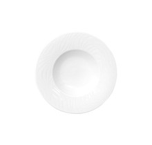Bord diep wit 23cm reliÃ«f Waves Spal Porselanas 9222175