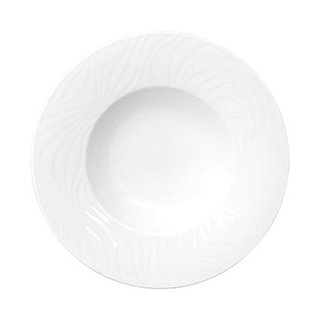 Bord diep wit 23cm reliëf Waves Spal Porselanas 9222175