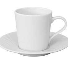 Espresso kop en schotel 10cl reliëf Waves Spal Porselanas 9222176