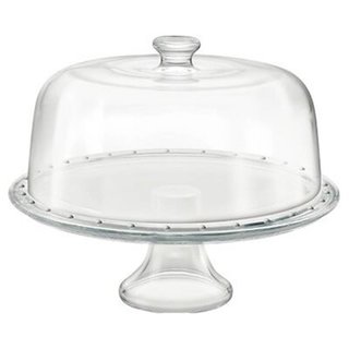 Taartschotel 31cm op voet met stolp Borgonova Palladio 512989