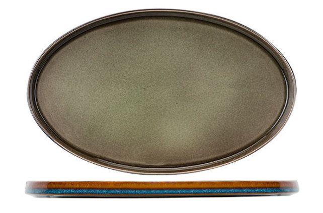 Cosy & Trendy Quintana Green Plat bord 35,5X23,5CM Ovaal - 3948036 Cosy & Trendy Quintana Green Plat bord 35,5X23,5CM Ovaal - 3948036