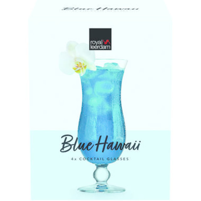 Royal Leerdam Cocktailglas Blue Hawai 44 cl 4 stuks 531941 Royal Leerdam Cocktailglas Blue Hawai 44 cl 4 stuks 531941