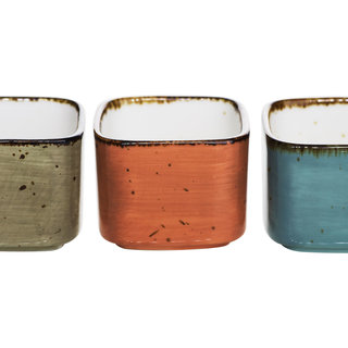 Cosy & Trendy Brisbane aperopotje 3 ass 5,8X5,8XH4,7CM (Blauw - Grijs - Oranje) 1480306