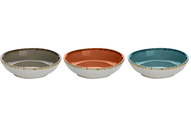 Cosy & Trendy Brisbane aperopotje 3 ass D9,5XH2,7 CM (Blauw - Grijs - Oranje) 1480905