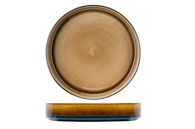Cosy & Trendy Quintana amber Diep Bord D23XH4,3CM - 5950023 Cosy & Trendy Quintana amber Diep Bord D23XH4,3CM - 5950023