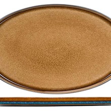 Cosy & Trendy Quintana amber Plat Bord Ovaal 35,5X23,5CM - 5950036