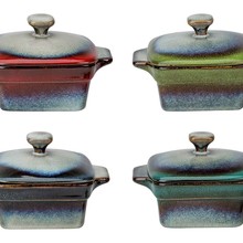 Cosy & Trendy Jamiro Mix Ovenpotje 11x11xH5,3CM 4 Ass Vierkant met deksel  8240110