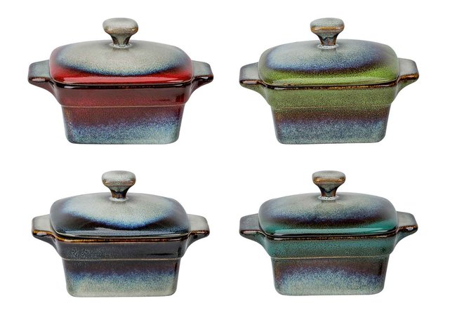 Cosy & Trendy Jamiro Mix Ovenpotje 11x11xH5,3CM 4 Ass Vierkant met deksel  8240110 Cosy & Trendy Jamiro Mix Ovenpotje 11x11xH5,3CM 4 Ass Vierkant met deksel  8240110