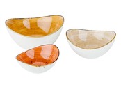 Cosy & Trendy Brisbane Kommetjes set 3 ass Oranje - Beige - Bruin (D20XH9.2CM - D15.9XH7.5CM - D13XH5.7CM) 1480303 Cosy & Trendy Brisbane Kommetjes set 3 ass Oranje - Beige - Bruin (D20XH9.2CM - D15.9XH7.5CM - D13XH5.7CM) 1480303