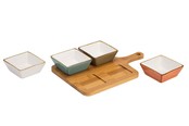 Cosy & Trendy Brisbane Aperoset 5 delig 29,5X20XH4.5CM BAMBOE BASIS -SCHAALTJE 9X9XH4CM 1480104 Cosy & Trendy Brisbane Aperoset 5 delig 29,5X20XH4.5CM BAMBOE BASIS -SCHAALTJE 9X9XH4CM 1480104