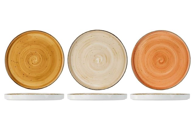 Cosy & Trendy Brisbane plat bord 25,5X2,5CM 3 ass (Oranje - Bruin - Beige) 1480026 Cosy & Trendy Brisbane plat bord 25,5X2,5CM 3 ass (Oranje - Bruin - Beige) 1480026