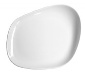 Cookplay Yayoi Line plat bord mat wit 23x20x3,5cm 621242 Cookplay Yayoi Line plat bord mat wit 23x20x3,5cm 621242