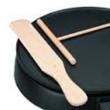 Houten Pannekoekbeslagverdeler rond en spatel 615901