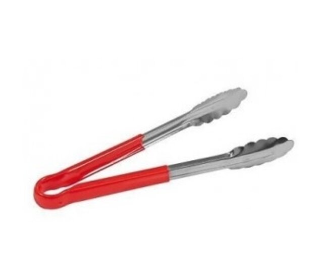 Serveertang 25cm silicone handvat rood 617123 Serveertang 25cm silicone handvat rood 617123