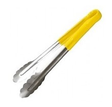 Serveertang 25cm silicone handvat geel 617127