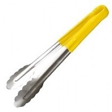 Serveertang 25cm silicone handvat geel 617127