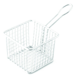 Frietmandje inox vierkant 10,5x10,5cm H8cm 10214