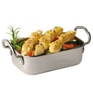 Mini braadbak inox rechthoekig 13,7x10cm 619215