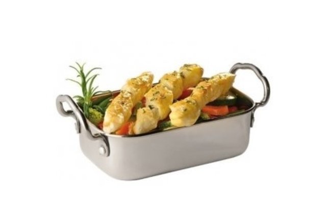 Mini braadbak inox rechthoekig 13,7x10cm 619215 Mini braadbak inox rechthoekig 13,7x10cm 619215