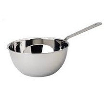 Mini wok inox Ø11,5xH5,5cm 34cl handvat L9,5cm 615445