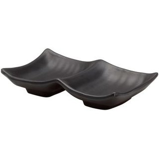 Palmer Oriental Schaal 2 vaks 13.5 x 8.5 cm Melamine Zwart 529331