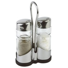Menagere zout&peper glas/inox 10647