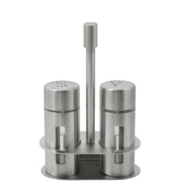 Peper-en zoutstel inox met venster 12460 Peper-en zoutstel inox met venster 12460