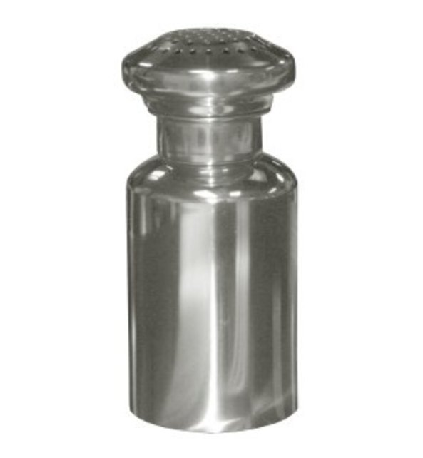 Zout/poederstrooier inox H10,5cm 604119 Zout/poederstrooier inox H10,5cm 604119
