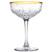 Pasabahce Timeless Champagnecoupe 27 cl Transparant Goud 4 stuks 532478 Pasabahce Timeless Champagnecoupe 27 cl Transparant Goud 4 stuks 532478