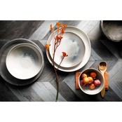 Palmer Nordic Bord diep 22,5cm Wit Grijs 530943 Palmer Nordic Bord diep 22,5cm Wit Grijs 530943