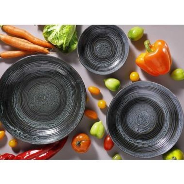 Palmer Metallic Zilver Diep bord 26cm Coupe Stoneware 532408