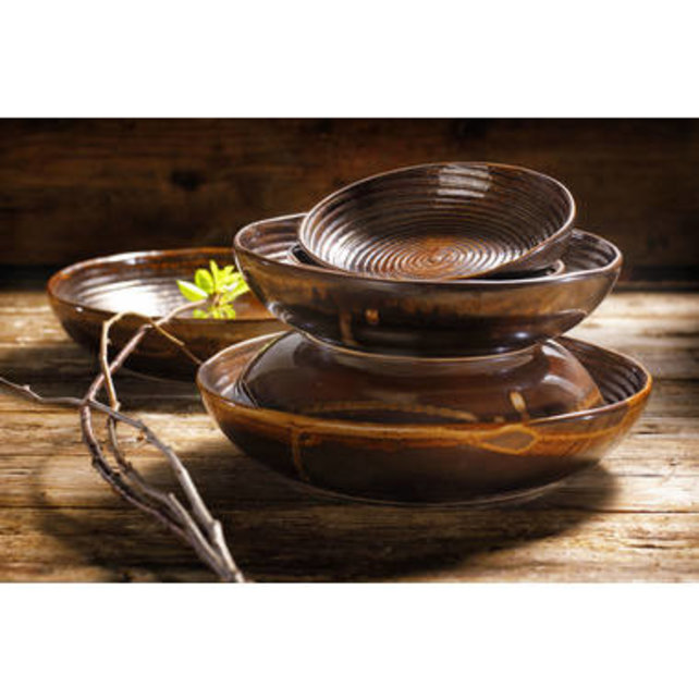Palmer Metallic bruin Diep bord 22cm 530495 Palmer Metallic bruin Diep bord 22cm 530495