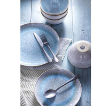 Bordenset Palmer Light Blue Sea 24-delig (8 personen) Blauw Stoneware