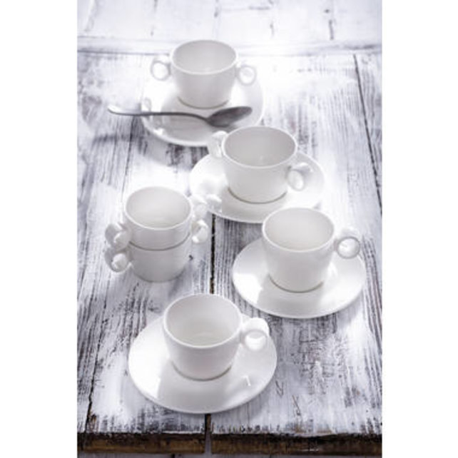 Maastricht Porselein Lux Koffie / Cappuccino Schotel 16 cm 021 Offwhite 515720 Maastricht Porselein Lux Koffie / Cappuccino Schotel 16 cm 021 Offwhite 515720