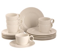 Servies/koffie set Maastricht Porselein Lux 18 delig (6 personen)