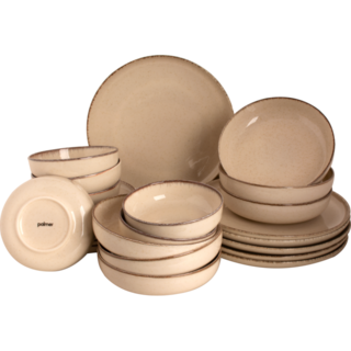 Serviesset Palmer Antigo 24 delig (6 personen) Crème Porselein