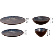Serviesset Palmer Lester 24 delig (6 personen) Blauw Stoneware Serviesset Palmer Lester 24 delig (6 personen) Blauw Stoneware