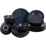 Serviesset Palmer Lester 24 delig (6 personen) Blauw Stoneware Serviesset Palmer Lester 24 delig (6 personen) Blauw Stoneware