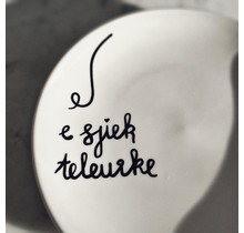Bord 20cm "E sjiek teleurke"