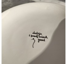 Bord 27cm "Dedzju 't smaak miech good"