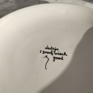 Bord 27cm "Dedzju 't smaak miech good"