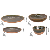 Serviesset Palmer Wisteria 24 delig (6 personen) Groen Beige Stoneware