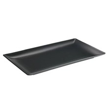 Inspire Asia Black bord rechthoek L310xB210mm mat zwart 612074