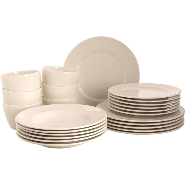 Serviesset Maastricht porselein Lux 24 delig (6 personen) met rand